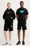 Barrow pantaloni scurți din bumbac culoarea negru, cu imprimeu, S5BWUABE064