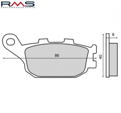 Set placute frana - Honda Jazz - CBF 500 - CBR 600 - Transalp 700 - Suzuki V Strom 650 - Bandit - Yamaha Fazer 600-1000cc (RMS) foto