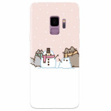 Husa silicon pentru Samsung S9, Cat And Snowman