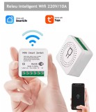 Releu Mini Inteligent WiFi Smart Tuya/SmartLife, 10A/16A, Control Vocal Alexa/Google Home, Aplicatie, Compatibil Faza/Neutru