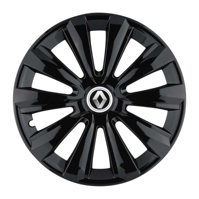 Set 4 Capace Roti, potrivite jantelor de R16, pentru Renault, model delta negru