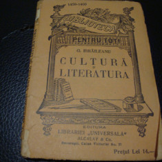 G. Ibraileanu - Cultura si literatura- BPT interbelica - nr 1459-1460