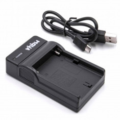 Vhbw Micro USB incarcator de baterie se potrive?te pentru Sony NP-F500, NP-FM500H etc foto