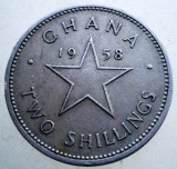 1.635 GHANA KWAME NKRUMAH 2 TWO SHILLINGS 1958