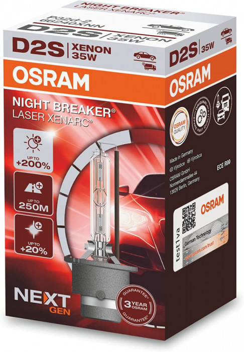 Bec Xenon D2S 85V Xenarc Osram, Night Breaker Laser NextGen +200%