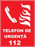 Placuta pentru telefon de urgenta 112