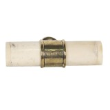 Cumpara ieftin Buton mobilier ceramica bej metal auriu 6x3x1 cm / S4 cm