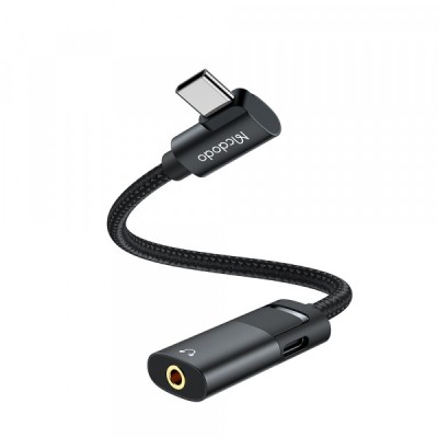 Adaptor Audio USB-C - USB-C / 3.5mm McDodo CA-1880, Negru foto