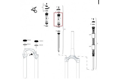 Cartus compresie furca rockshox xc30 b3-b4 (2018-2020)/judy tk b1 Ultimate FactoryBikes foto