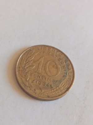 Franta 10 centimes 1964 foto