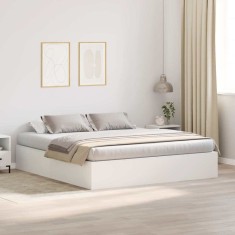 vidaXL Cadru de pat cu spațiu de depozitare Alb 180 x 200 cm