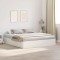 vidaXL Cadru de pat cu depozitare Alb 200 x 200 cm Lemn compozit 3335357