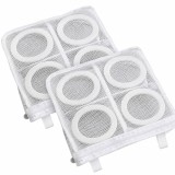 Cumpara ieftin Set 2 saci albi 28 x 24,5 cm pentru spalarea incaltamintei la masina, plasa nylon