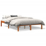 Cadru de pat, maro ceruit, 140x200 cm, lemn masiv de pin GartenMobel Dekor, vidaXL