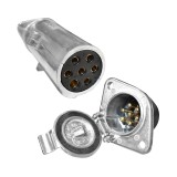 Fisa cu priza pentru remorca 24V metalica, 7 pini
