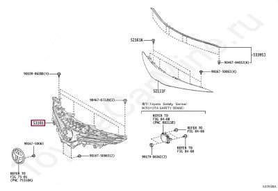 Grila masca fata TOYOTA CAMRY (XV70), 2021-, original, foto