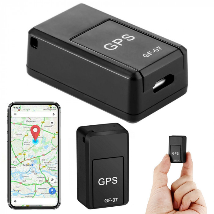 Localizator GPS Mini, Funcție de Ascultare, Negru, 4x2.5x1.5cm