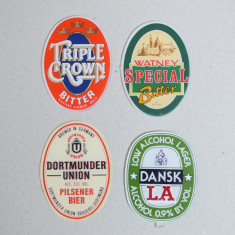 Lot de 4 reclame /insemne pub bauturi alcoolice Anglia anii 1980-90