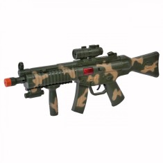 Mitralieră Jucărie, fără Brand, Model 55cm, Culoare Camo, Funcționare pe Baterie