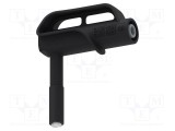 Adaptor 4A negru 4mm nichelat ELECTRO-PJP