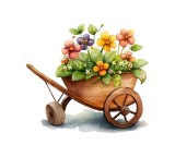 Sticker decorativ Car cu Flori, Multicolor, 50 cm, 3629ST, Oem