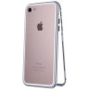 Husa Apple iPhone 8 Magnetica 360 grade Silver spate sticla securizata premium