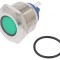 Lampă LED Verde 12V &Oslash;22mm Alamă