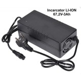 Incarcator Acumulator Li-ion 67.2V 3A Hoverboard Bicicleta Trotineta Scuter Electric Mufa 3 Pini