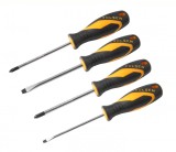 Set de 4 surubelnite cu varf magnetic, Cr-V, GRIPro, Tolsen