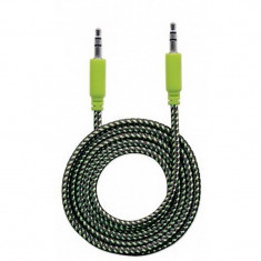 Cablu audio Manhattan MHT394147 Jack 3.5 mm Male - Jack 3.5 mm Male 1.8m Negru / Verde foto