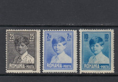 ROMANIA 1928 - MIHAI COPIL FORMAT MARE CU FILIGRAN - SERIE MNH foto