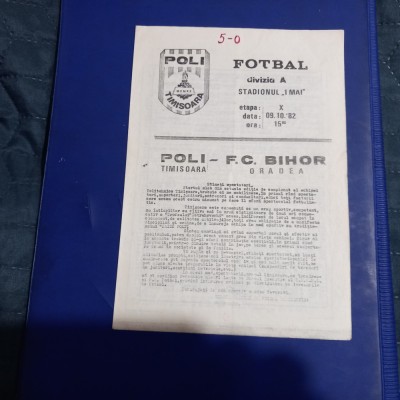 Program Poli Timisoara - FC Bihor foto