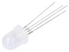 LED Programabil 8mm RGB 30&deg; Convex cu 4 Termeni - Iluminare Personalizată, Optosupply
