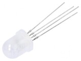 LED Programabil 8mm RGB 30&deg; Convex cu 4 Termeni - Iluminare Personalizată, Optosupply