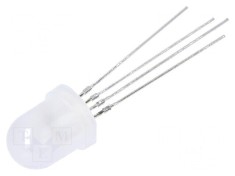 LED Programabil 8mm RGB 30&deg; Convex cu 4 Termeni - Iluminare Personalizată