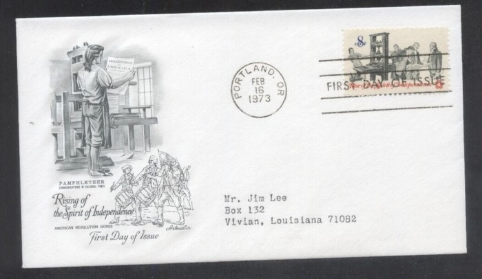 United States 1973 Spirit of independence FDC K.689