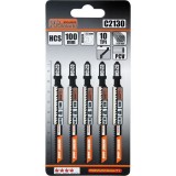 Cumpara ieftin Panza, lama, fierastrau pendular, pentru lemn, HCS, prindere tip T, dinti orientati invers, 10 TPI, set 5 buc, 100 mm, Richmann Exclusive