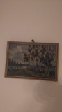 Pictura mica ulei carton / semnătura indescifrabila