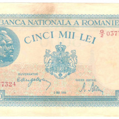 SV * Romania 5000 LEI 1944 , 2 MAI * WWII * -XF