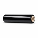 Rola Folie Stretch Neagra pentru Ambalare Manuala, Protectie si Fixare Colete, Utilizare Depozit si Transport, Silentioasa, Rezistenta la Intindere, 1