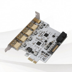 Adaptor PCI-E 1x la USB3.0 4-Port, TYPE-C 1-Port