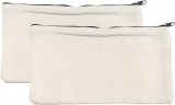 Set de 2 pungi pentru depozitare HEIGOO, panza, bej, 21 x 13 cm