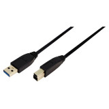 Cumpara ieftin CABLU USB LOGILINK USB 3.0 (T) la USB 3.0 Type-B (T) 1m black CU0023