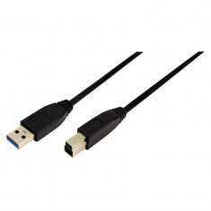CABLU USB LOGILINK USB 3.0 (T) la USB 3.0 Type-B (T) 1m black CU0023 foto
