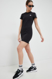 Adidas rochie culoarea negru, mini, mulata