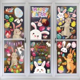 Set de 9 coli cu autocolante de fereastra pentru Paste MOHOWIN, PVC, multicolor, 20 X 30 cm