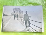 H218-I-CP-CONSTANTA- Cazinoul si Faleza- vedere carte postala veche interbelica stare buna 14/9 cm.