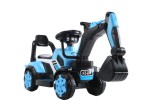 Mini excavator copii, model Kinderauto BJXZ216 cu incarcator manual, standard, culoare albastru