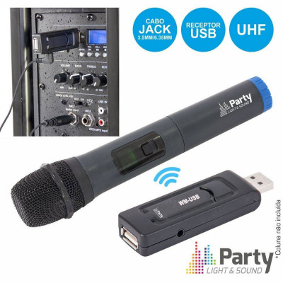 Microfon wireless cu modul USB Party Light &amp;amp; Sound foto