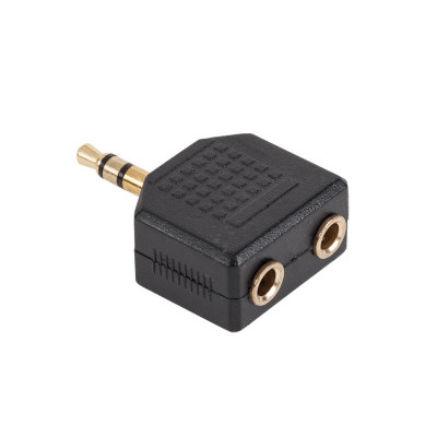 Adaptor 3.5st tata-2x3.5st mama gold foto